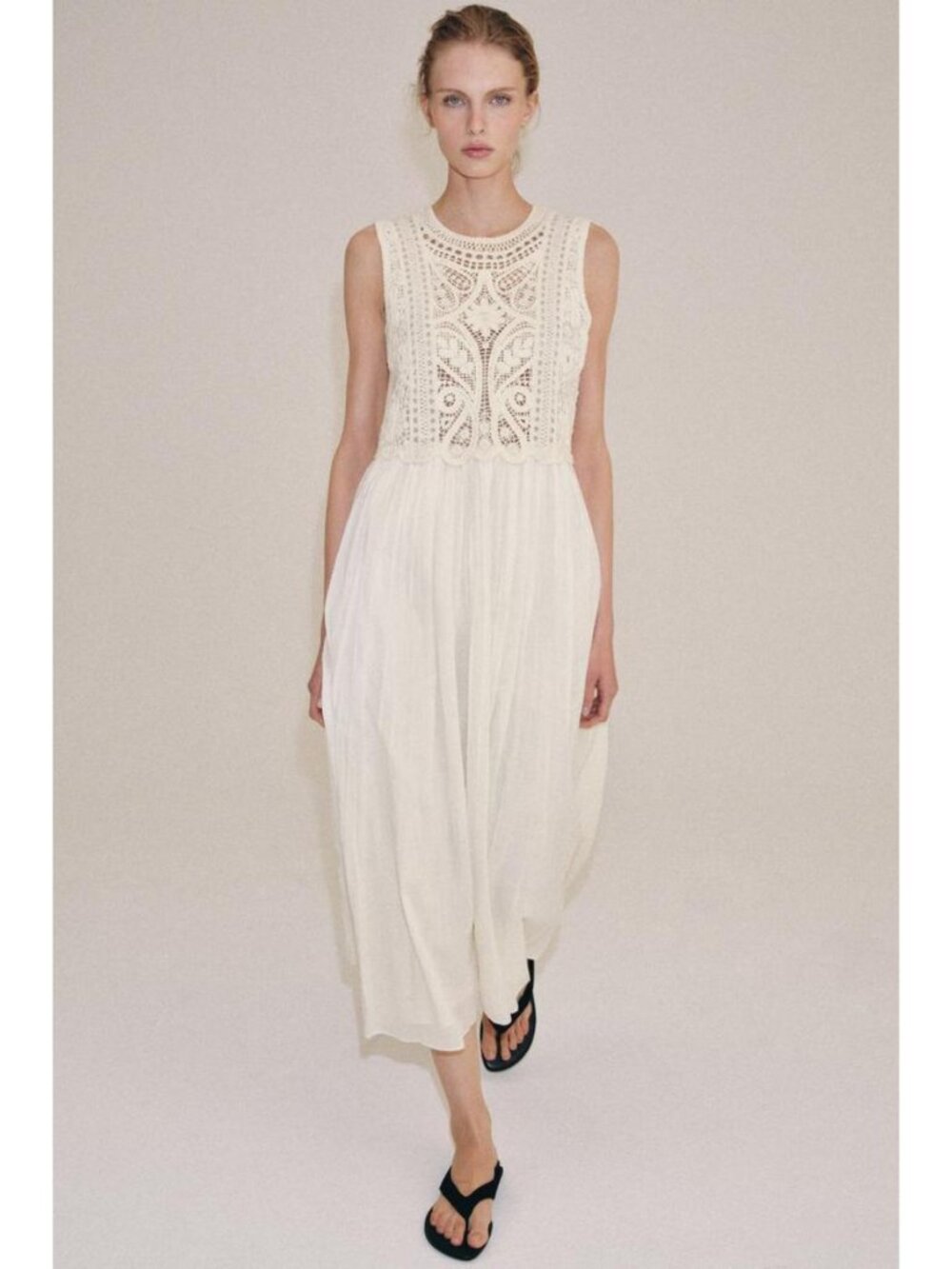 ZARA ZW COLLECTION EMBROIDERED MIDI DRESS - Picture 2 of 10